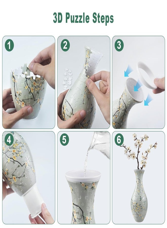 iselyn 3D Puzzle Vase for Adults, 160 Pieces Plastic DIY Unique Puzzle Flower Vase, Crafts for Adults, House Warming Gift Birthday Gifts for Flower Arrangements and Home Decor (Flowers and Birds) - Image 5